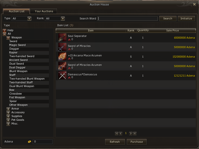 Category and subcategory filters