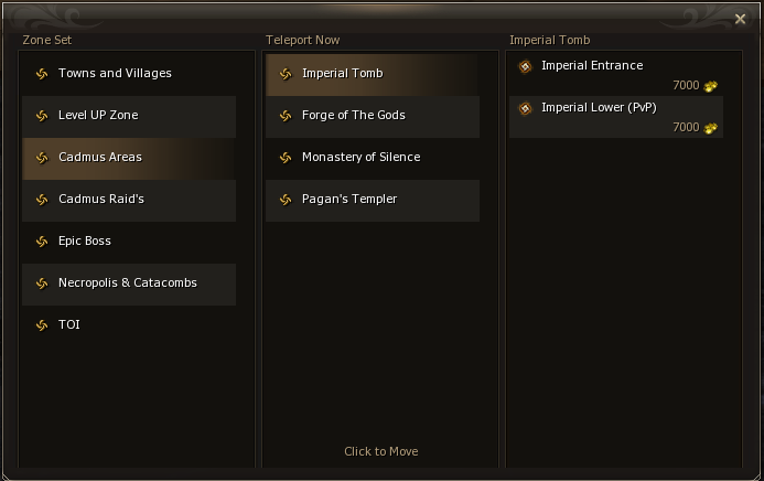 Teleport Interface